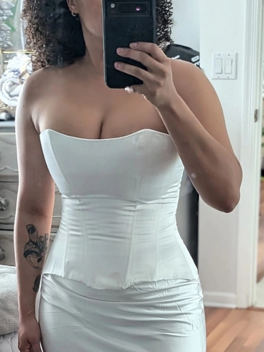 Perfect Corset NY White Satin Corset Ivory Bridal